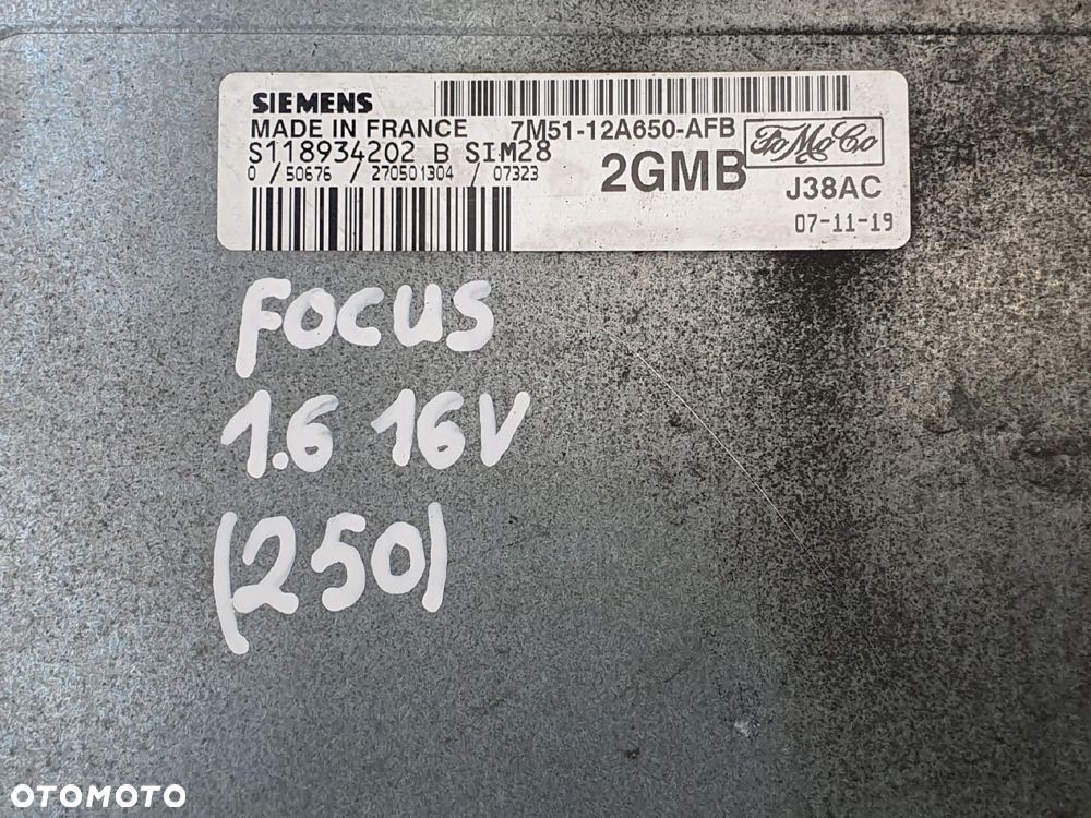 STEROWNIK SILNIKA Ford Focus MK2 C-max 1.6 16V 7M51-12A650-AFB 2GMB - 2