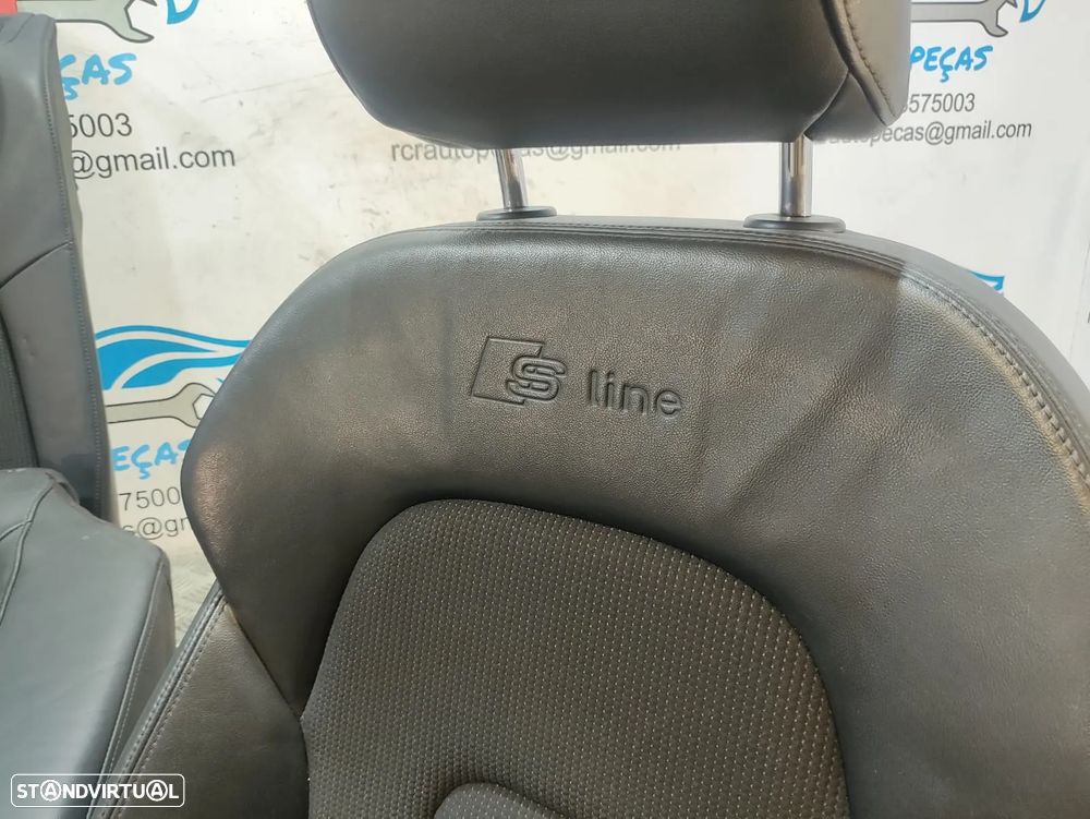 Conjunto Bancos Pele Tecido Audi A5 8T 8TA Sportback S Line S-Line eléctricos - 7