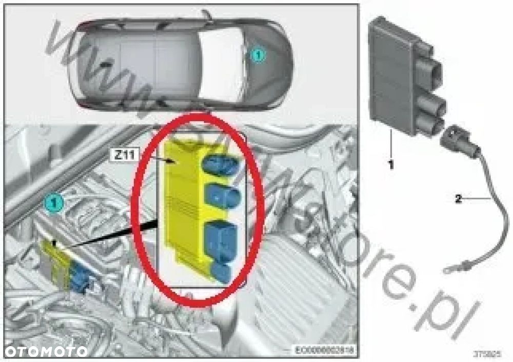 Moduł zasilania sterownik przekaźnik zintegrowanego napięcia wtyczka kostka BMW F39 X2 F40 F45 F46 F48 X1 MINI F54 F55 F - 10