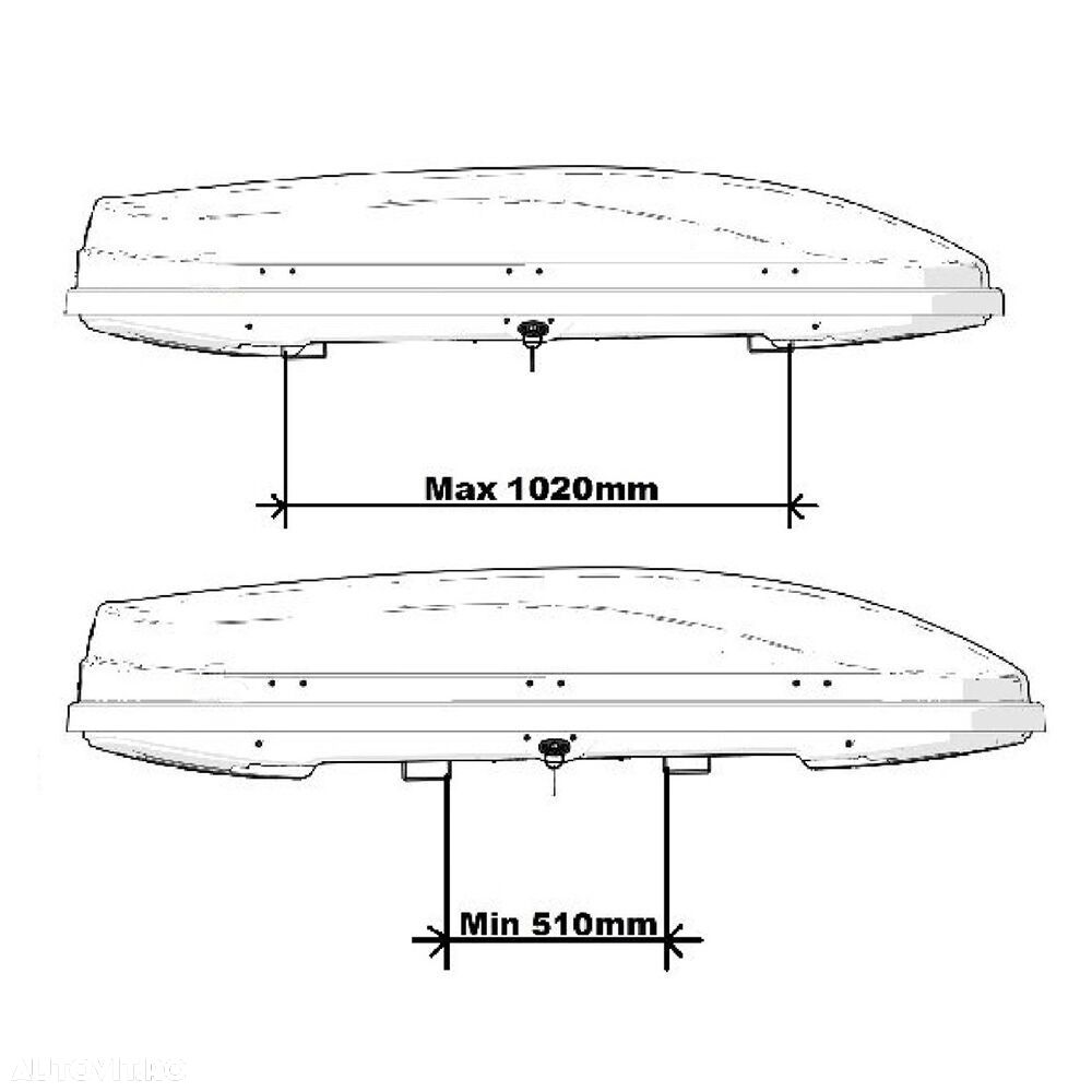 Cutie portbagaj Aleo Magic 400 Gri Antracit, Dual side - 3