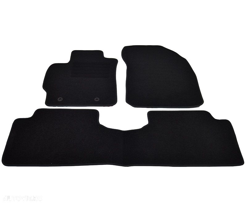Covorase mocheta Toyota AURIS 3/5USI 1/2007-7/2012 Negru, set de 3 bucati - 1
