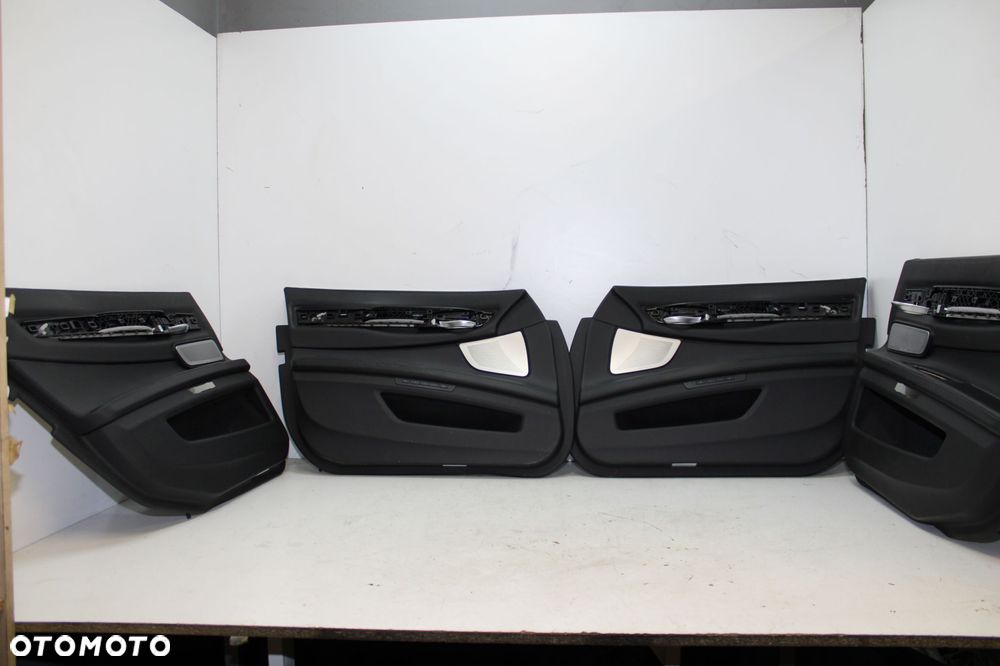 BMW 7 F01 F02 760LI INIVIDUAL BANG OLUFSEN BOCZEK BOCZKI SKÓRA CZARNA 4SZT - 1