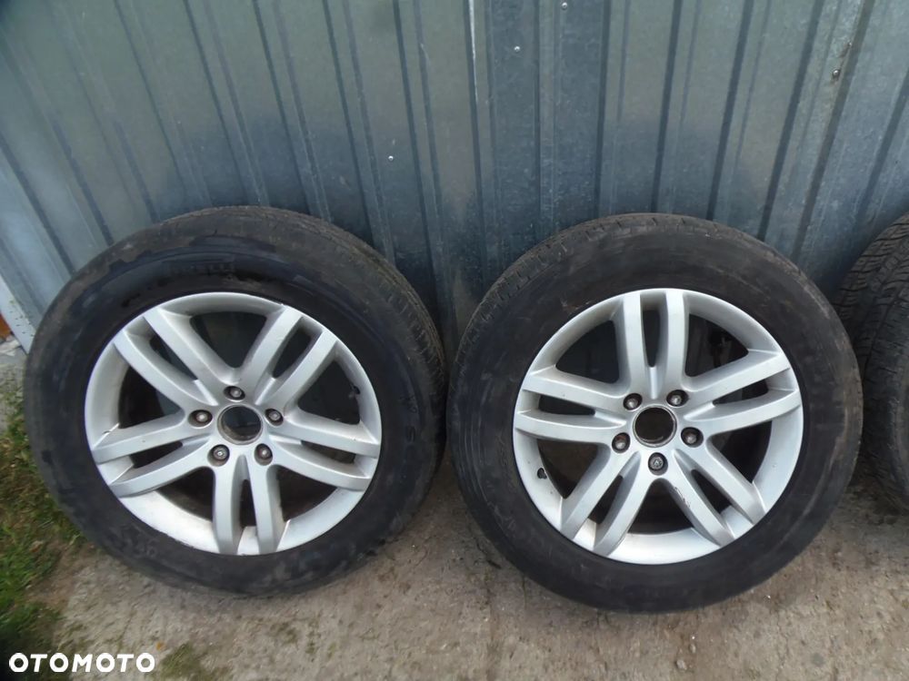 KOMPLET ALUFELG KOŁA Z DEKIELKAMI ŚRUBY W ZESTAWIE  18" 255/55 5X130 AUDI Q7 ORYGINALNE - 4