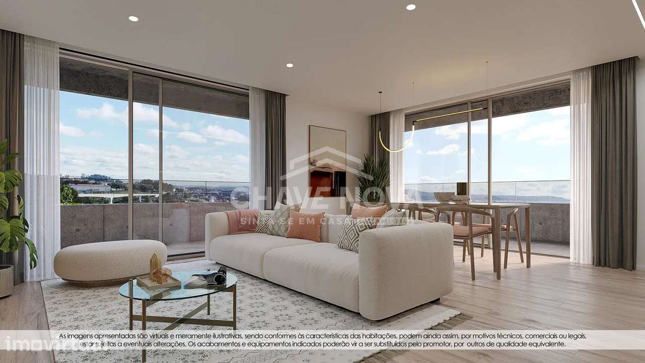 LA-Apartamento T2 Novo, Lugar de Garagem em Mafamude, El Corte Inglés - Grande imagem: 2/30