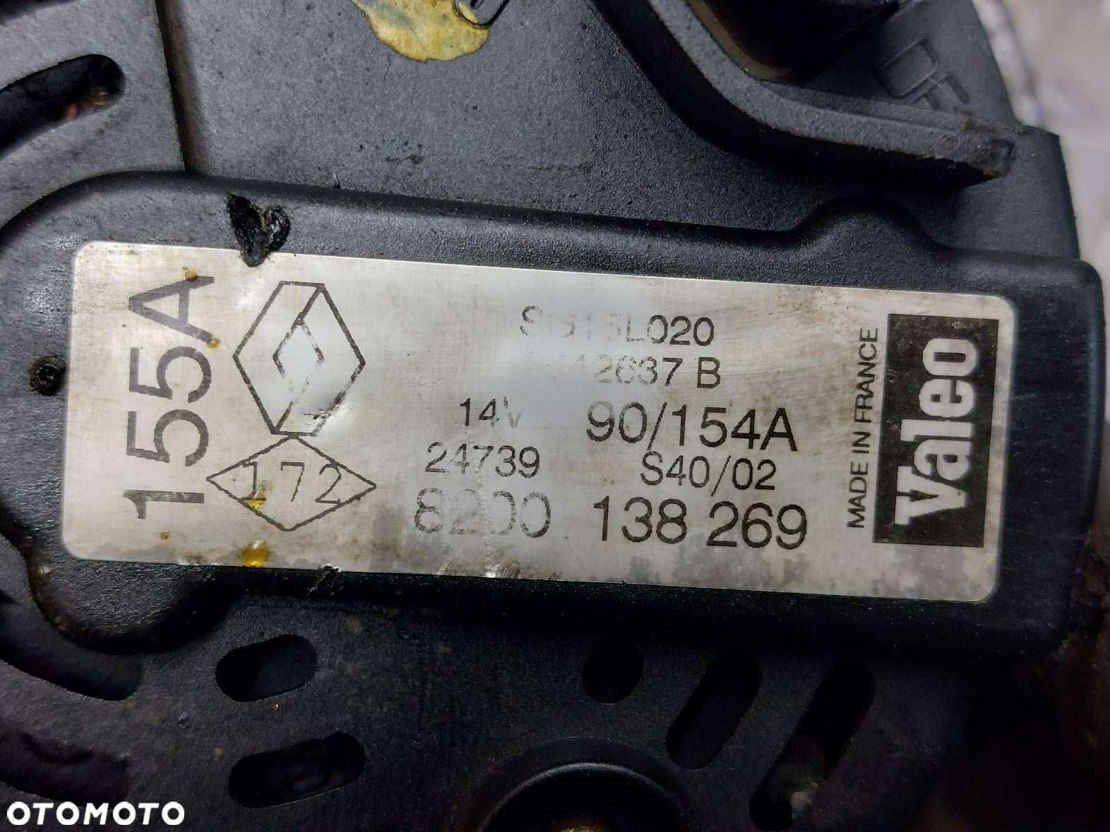 ALTERNATOR RENAULT ESPACE IV 2.0 T 8200138269 - 6