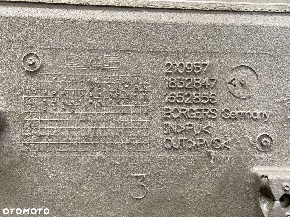 LISTWA KRAWĘDZIOWA DESKI KABINY 1832847 DAF XF 106 LIFT EURO 6 2021 - 9