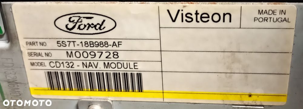 RADIO CD NAWIGACJA FORD MONDEO MK3 NR. 5S7T-18B988-AF KOD PIN - 4