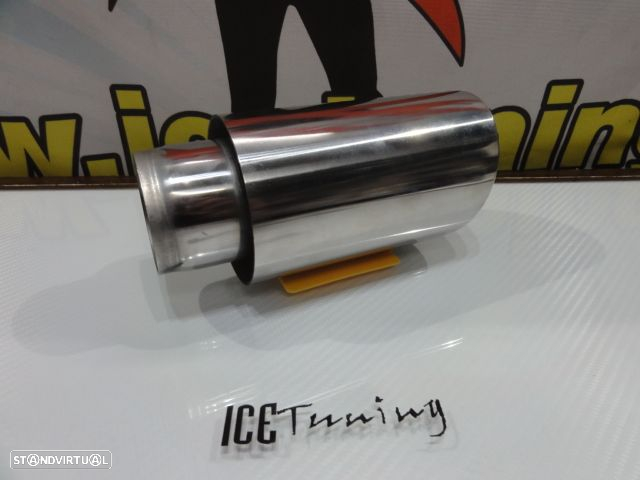 Ponteiras De Escape Redonda 88mm X 195MM 100% Inox - 11