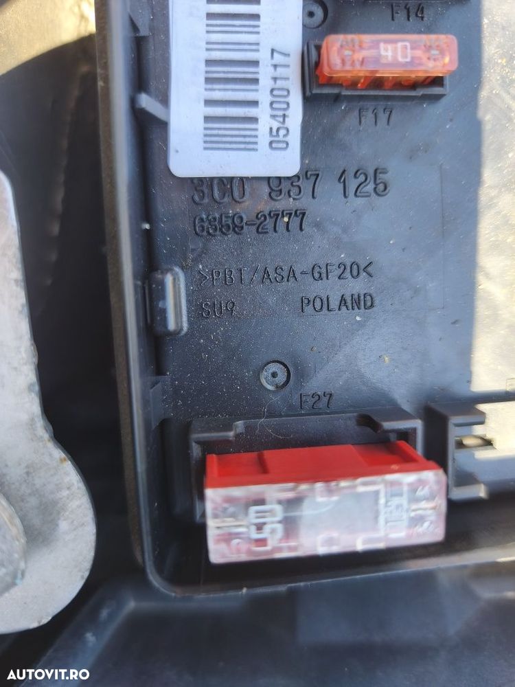 Tablou panou sigurante VW Passat B6 / B7 cod 3C0937125 - 2