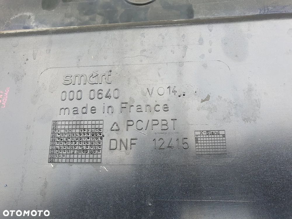 SMART FORTWO I 450 98- TYLNA KLAPA BAGAŻNIKA TYŁ DOLNA BURTA 0000640V014 - 5