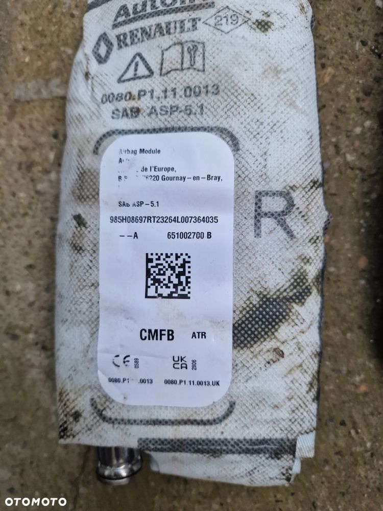 airbag poduszka fotela renault clio v 651002700b lub 651002800b - 2