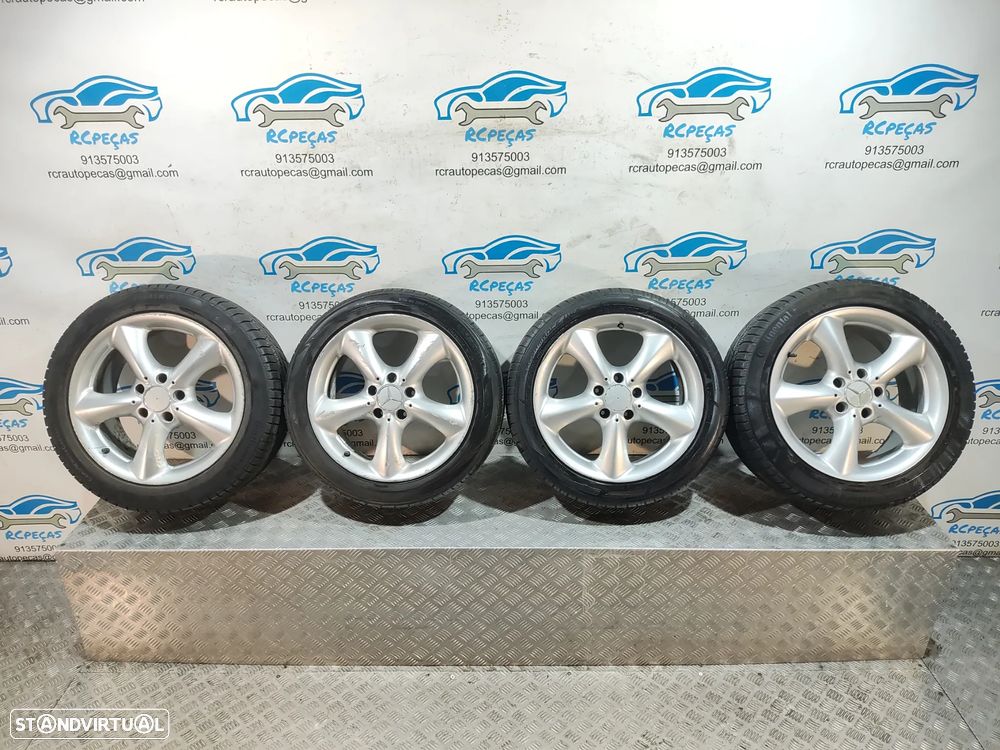 - Conjunto Jantes 17 Originais Mercedes Benz Class C W203 7,5J 8,5J ET34 ET36 5x112 - 13