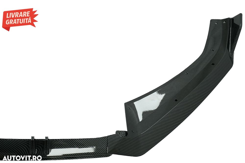 Prelungire Bara Fata Lip Audi A4 B9 8W S-Line (2016-2018) Carbon Look- livrare gratuita - 6
