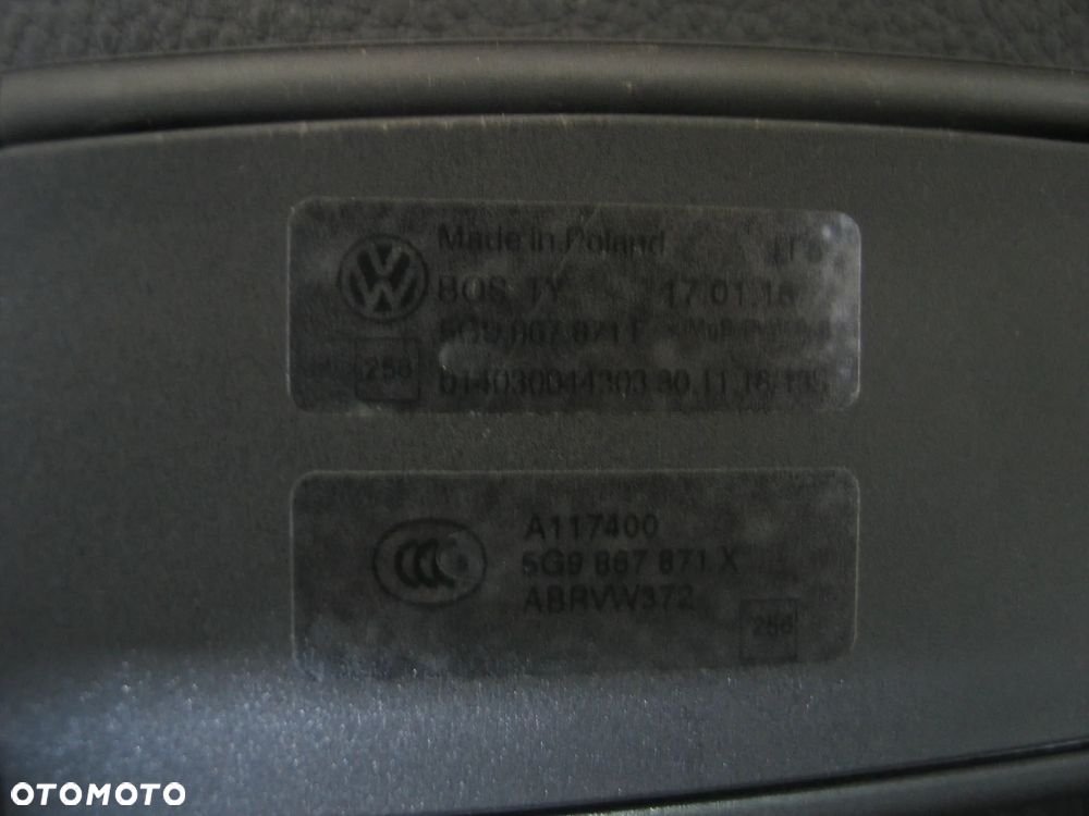 roleta bagaznika vw golf 7 VII 12-20r. 5G9867871F czarna oryginał - 8