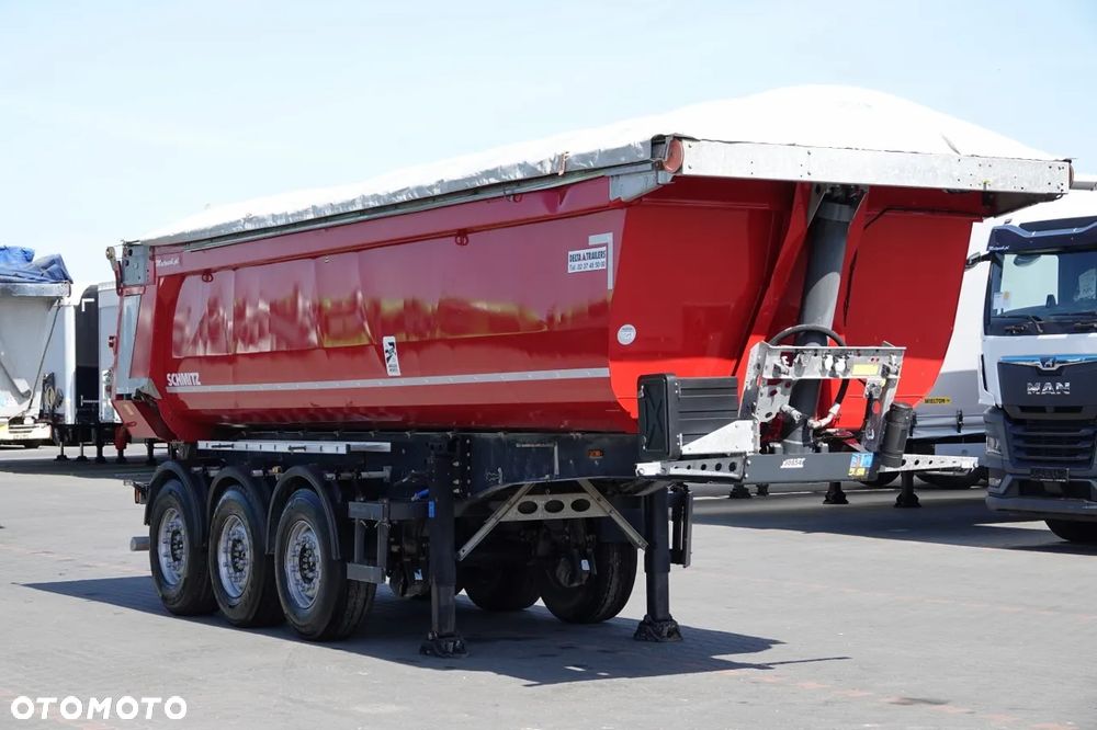 Schmitz Cargobull WYWROTKA / 26 m3 / STALOWA / HYDROKLAPA / OŚ PODNOSZONA / AUTOMATYCZNIE ZSUWANA PLNADEKA / SPROWADZONA - 2