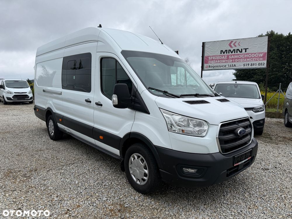 Ford TRANSIT L4 H3/brygadówka 5 osób/klima/navi/kamera/parktronik przód i tył/grzane fotele/LED - 1