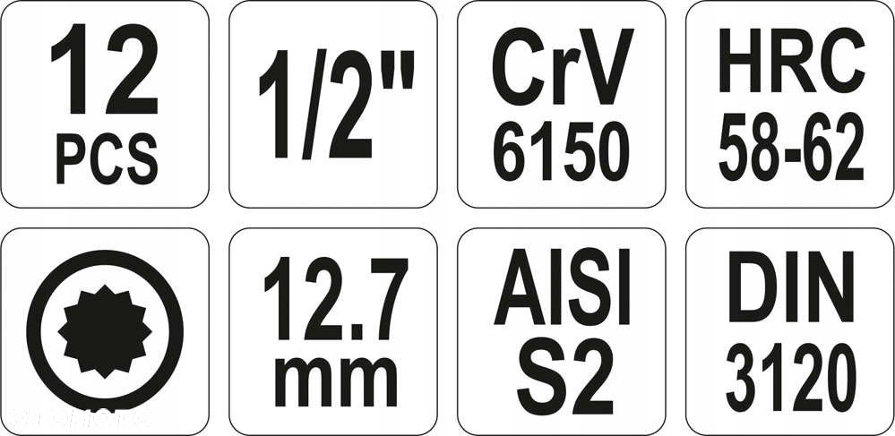 ZESTAW KLUCZY TRZPIENIOWYCH SPLINE 12CZ YATO - 4