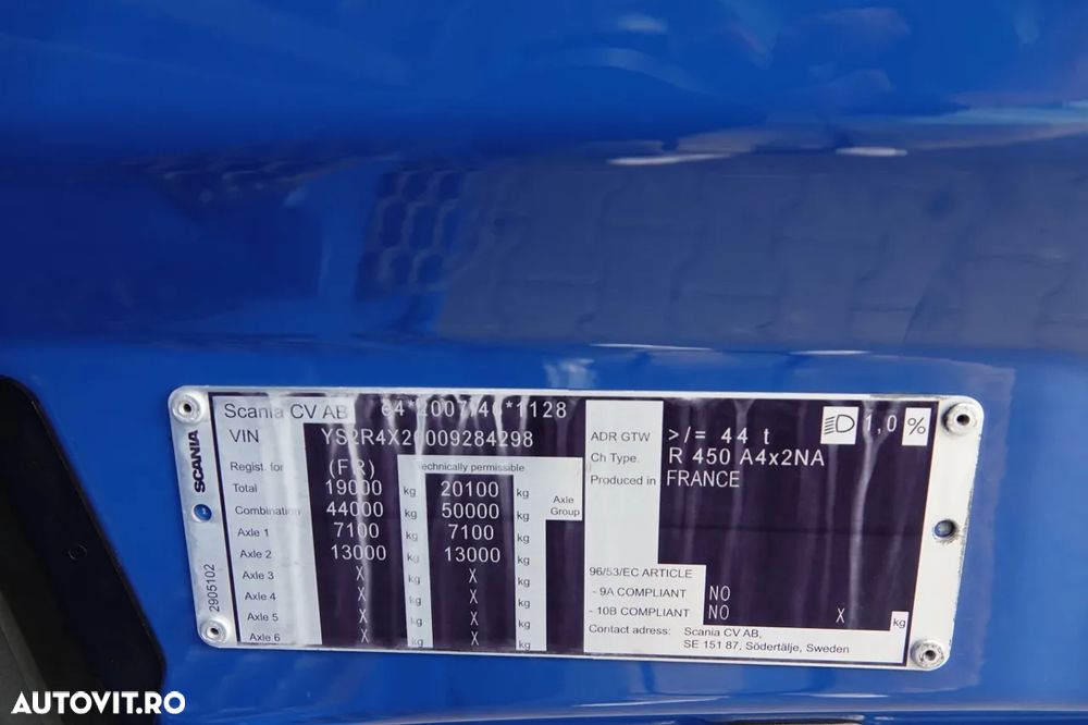 Scania R 450 / RETARDER / HIDRAULIC / JANTE ALIE / I-PARK COOL / 2021 / CONTRACTUL DE SERVICE - 36