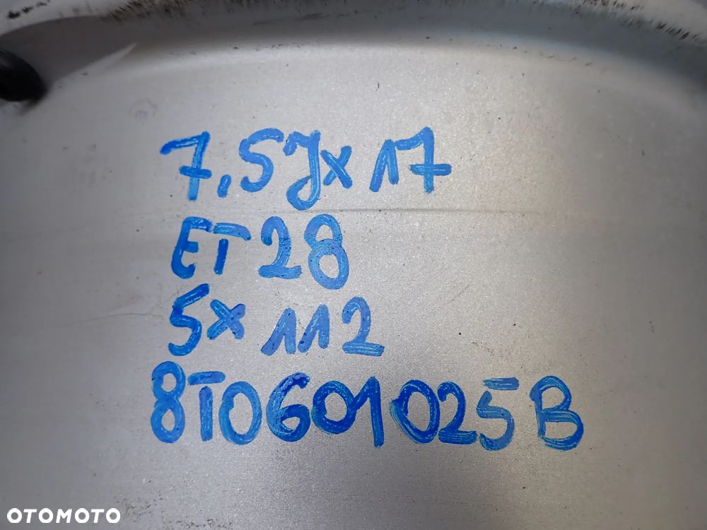 FELGI ALUMINIOWE AUDI 7,5JX17  ET 28  5X112  8T0601025B - 8