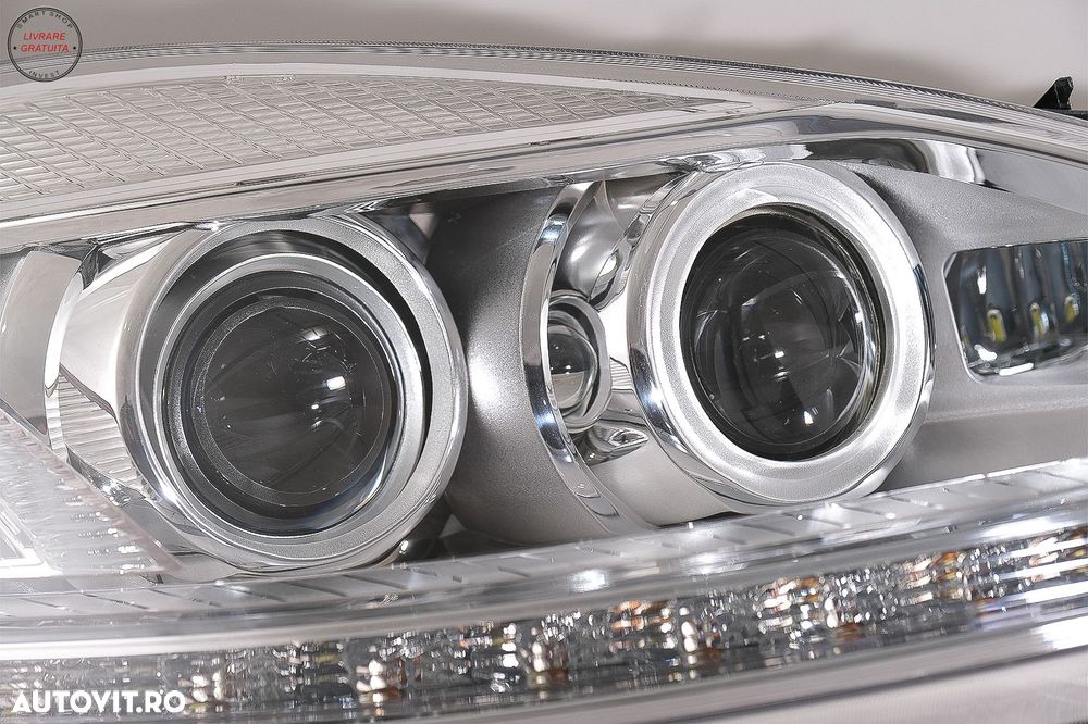 Faruri LED Mercedes Clasa S W221 (2005-2009) Facelift Look Semnalizare Dinamica Se- livrare gratuita - 15