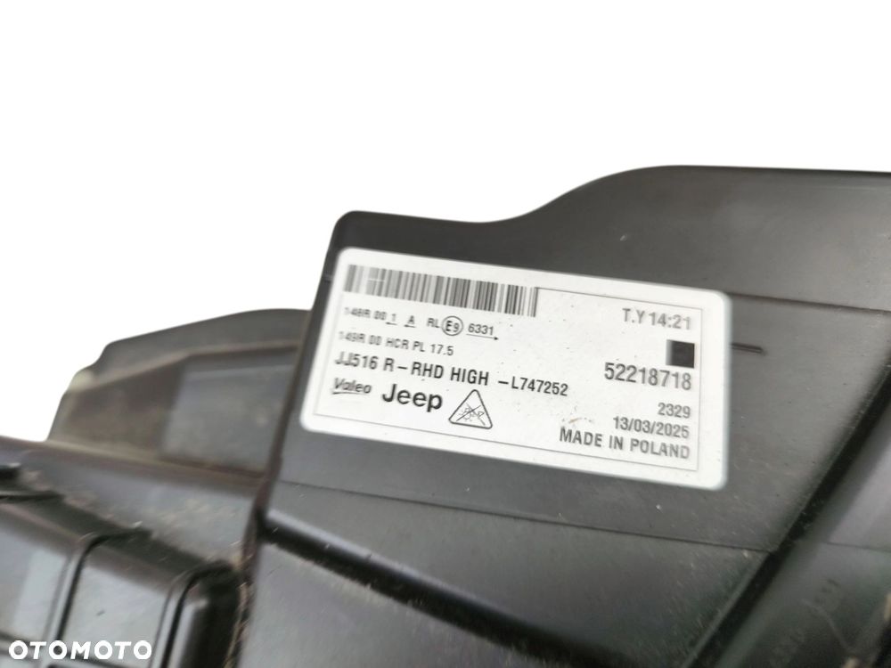 LAMPA PRAWY PRZÓD JEEP AVENGER (2022-) 54 kWh 156KM 52218718 - 9