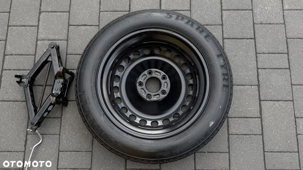 NOWE Koło dojazdowe + lewarek r16 5x108 125/85 et25 4J Volvo Ford Jaguar v50 s40 dojazdówka felga - 12