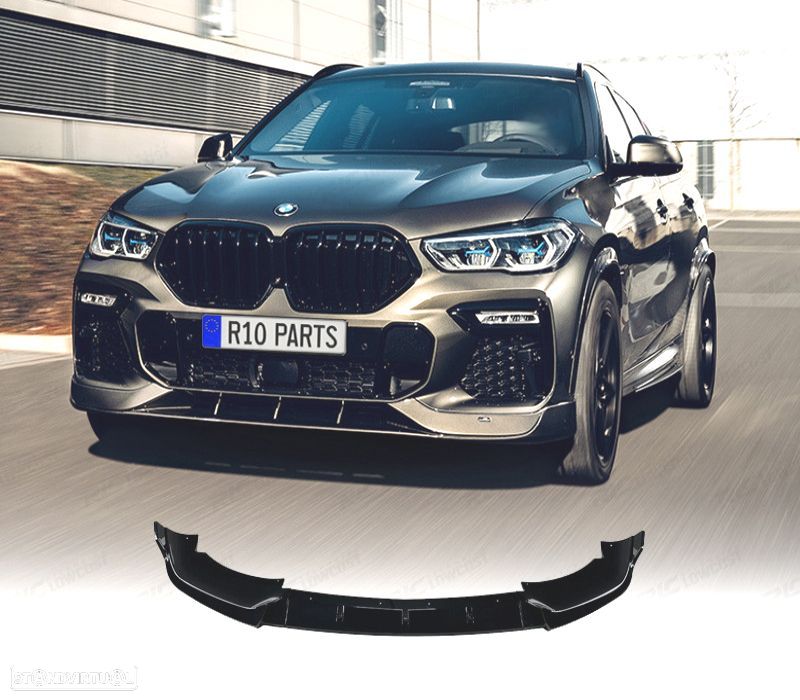 SPOILER LIP BMW X6 G06 20-21 PRETO BRILHANTE - 1
