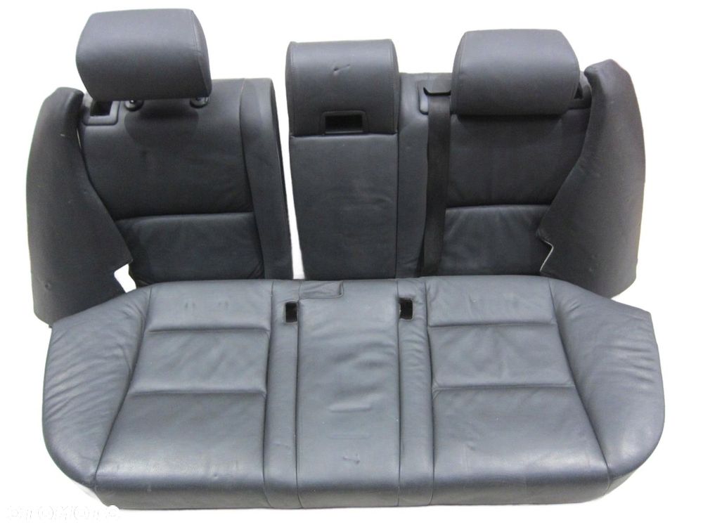 BMW 5 E61 KANAPA TYLNA TYŁ SKÓRA CZARNA SIEDZISKO OPARCIE - 1