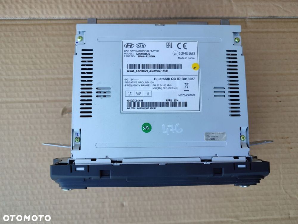 Radio nawigacja KIA CEED 96560-A2110WK 90TYS PRZEBIEGU - 6
