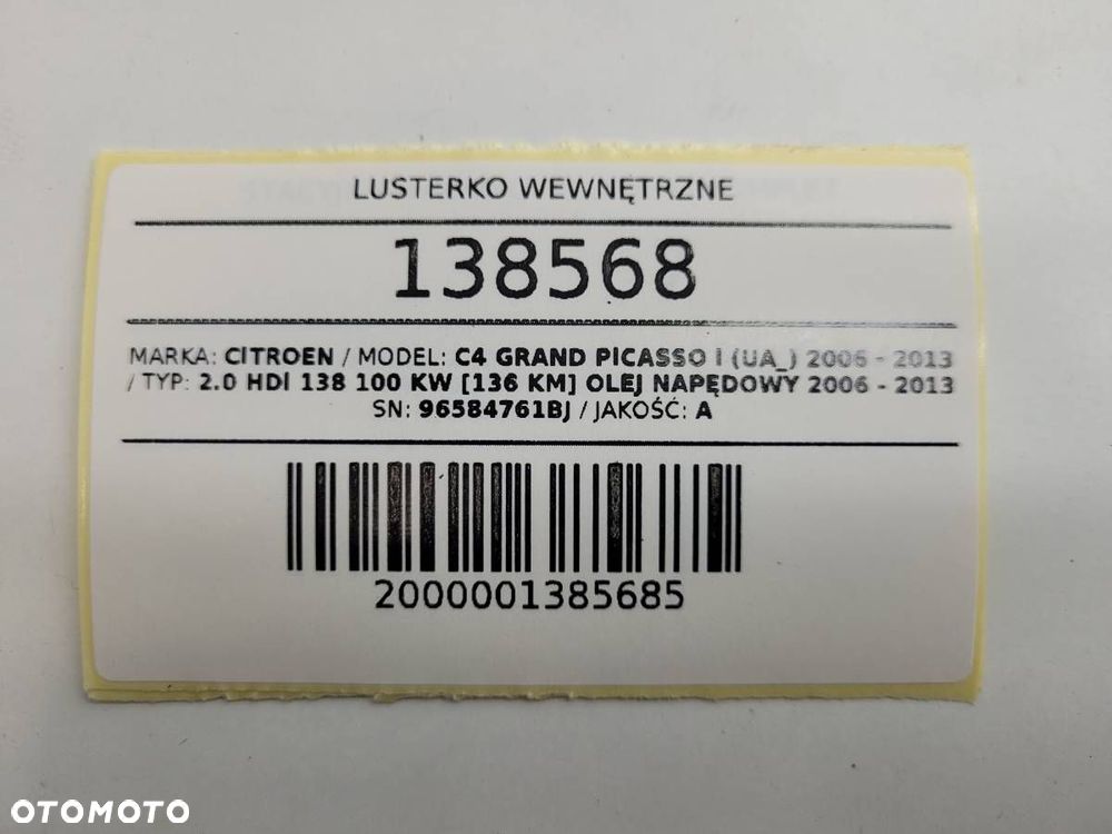LUSTERKO WEWNĘTRZNE FOTOCHROMATYCZNE C4 PICASSO 2006 EUROPA - 9
