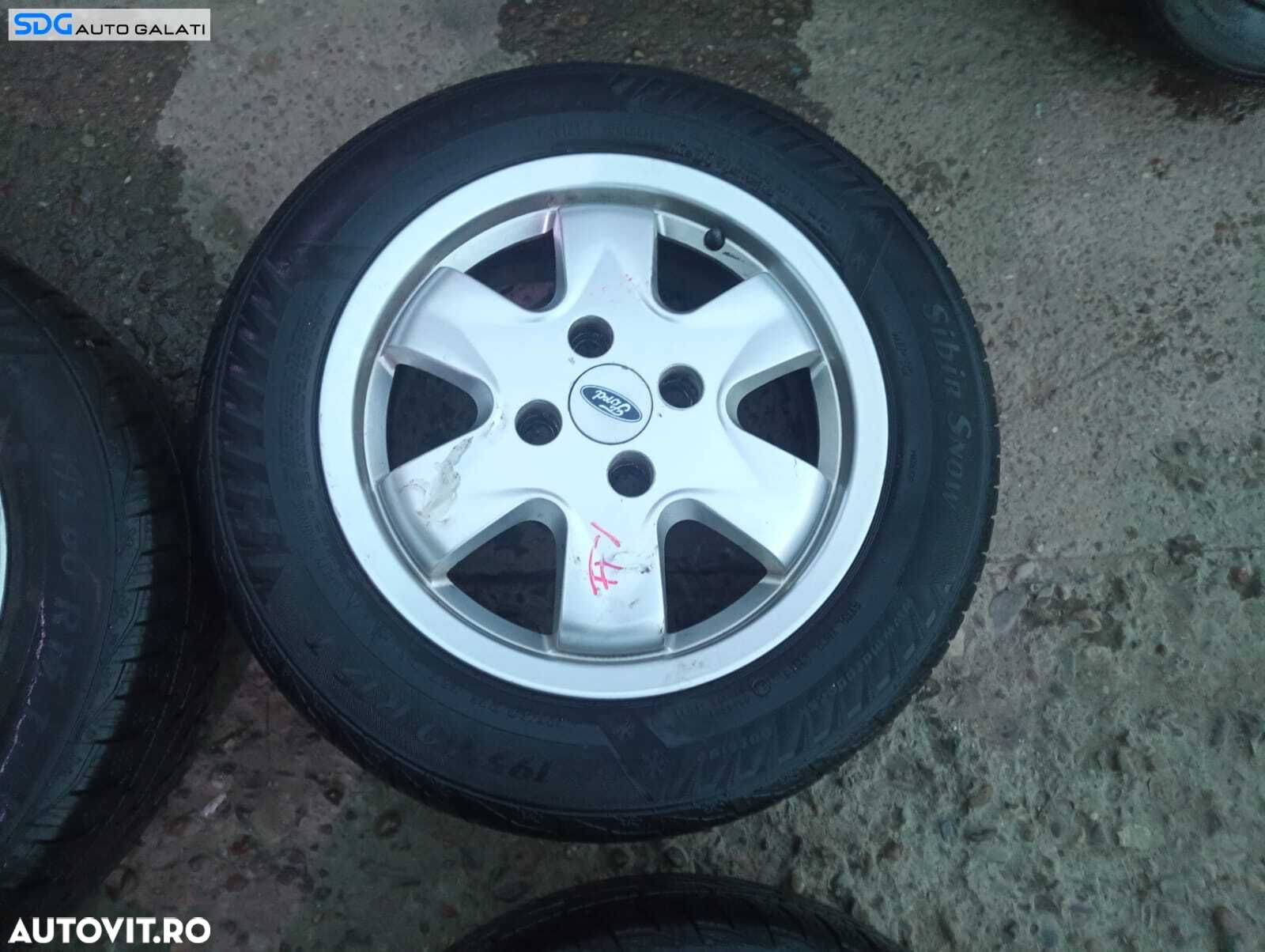 Set 4 Roti Jante Aliaj FARA Cauciucuri 6Jx15H2 ET52.5 195 60 R15 Anvelope Iarna Ford Fusion 2002 - 2012 Cod 1S4J-BA [M7216] - 4