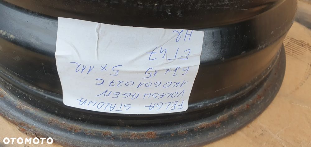 Felga stalowa zapas VW 5x112 15" 6J ET47 1K0601027C - 10