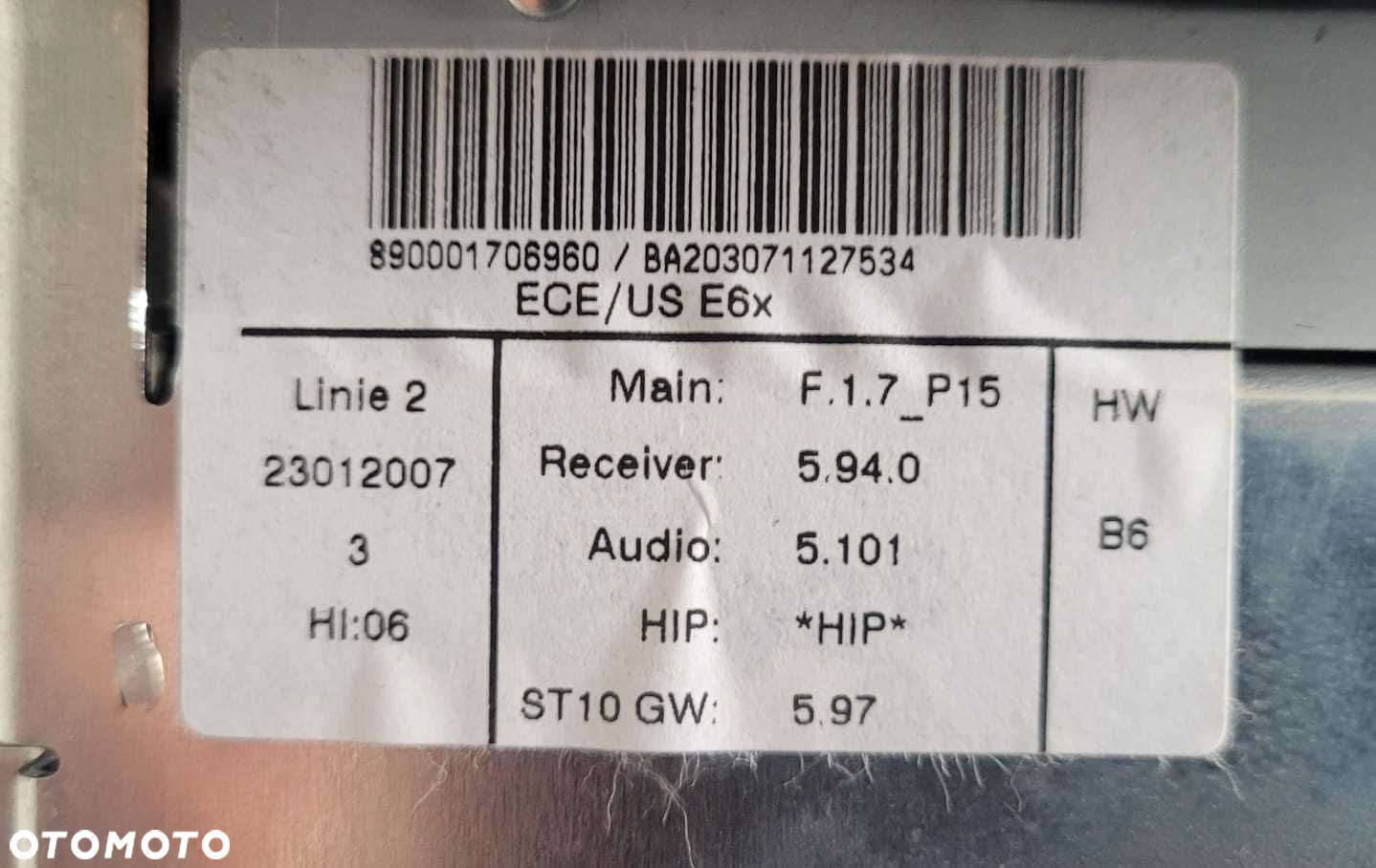 Moduł radio  nawigacja CCC navi BMW 5 E60, f-vat - 3