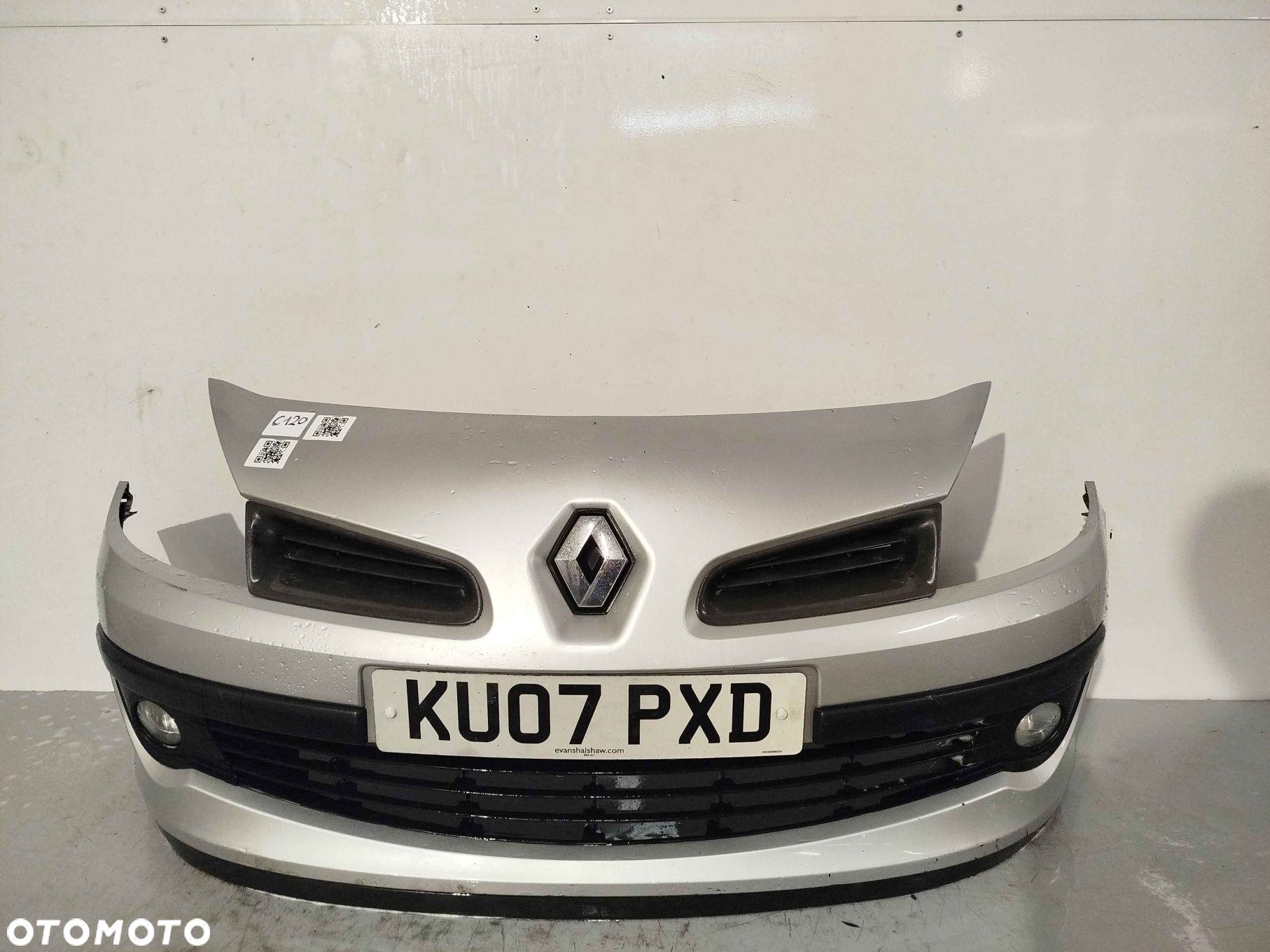 ^ ZDERZAK PRZÓD PRZEDNI DO RENAULT CLIO III 3 TED69 SREBRNY HALOGENY - 1