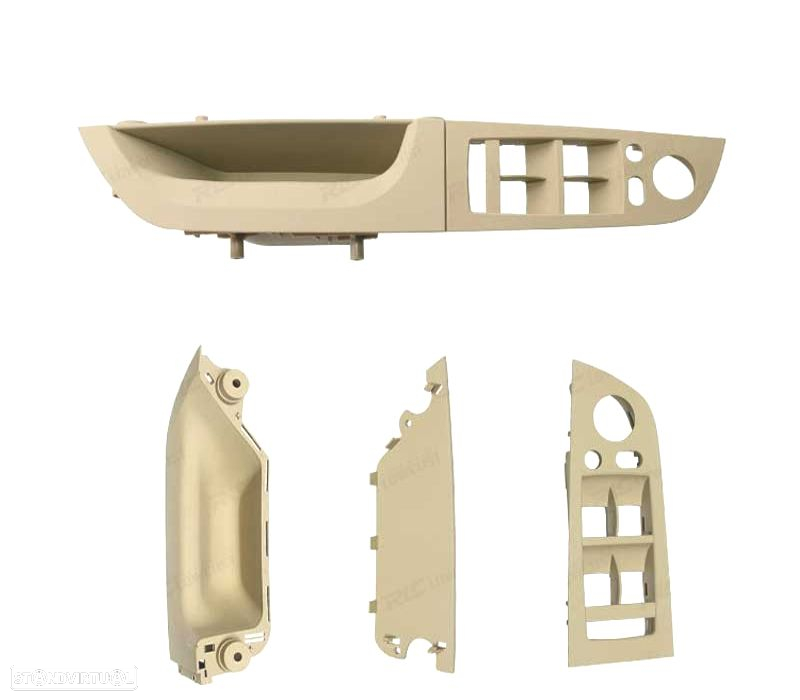 PUXADOR MOLDURA BOTOES DUPLOS DE PORTA BMW SERIE 3 E90 E91 05-12 BEGE - 2