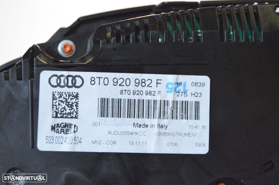 QUADRANTE MOSTRADOR MPH PAINEL INSTRUMENTOS MAGNETI MARELLI AUDI 8T0920982F 8T0920982 AUDI A5 8T3 SLINE S-LINE S LINE A4 B8 8K - 8