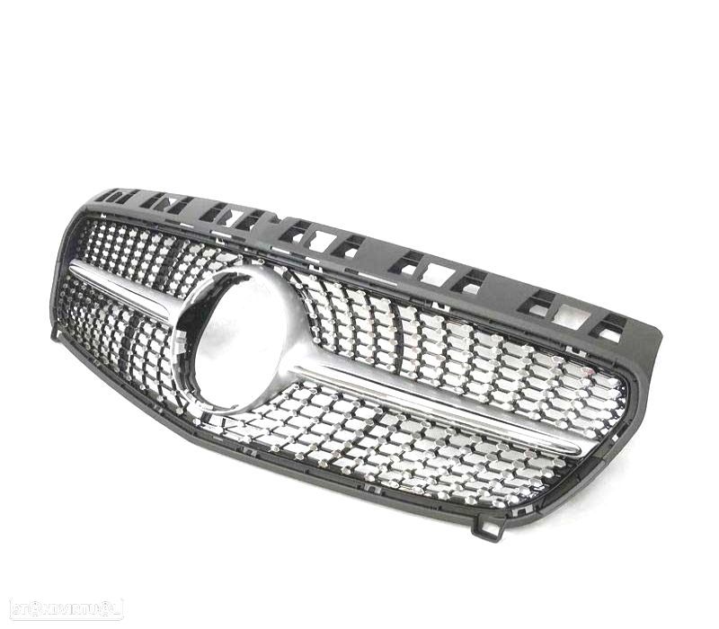 GRELHA FRONTAL MERCEDES CLASE A W176 12-15 CROMADO LOOK DIAMOND - 4