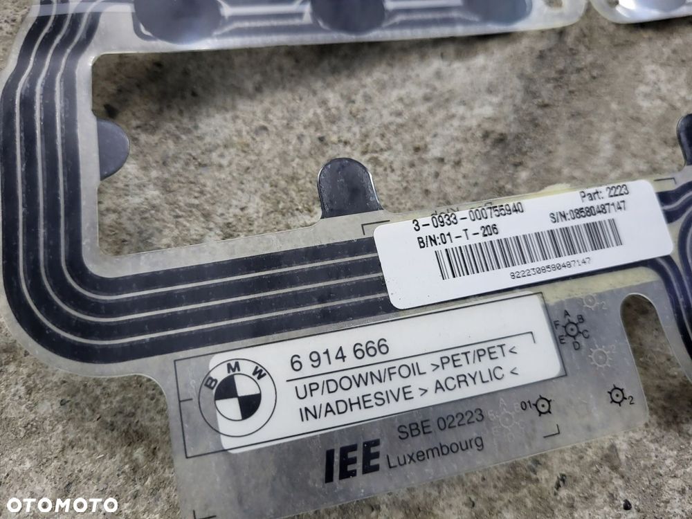 MATA CZUJNIKOWA FOTELA MODUŁ BMW 7 E65 6914666 - 2