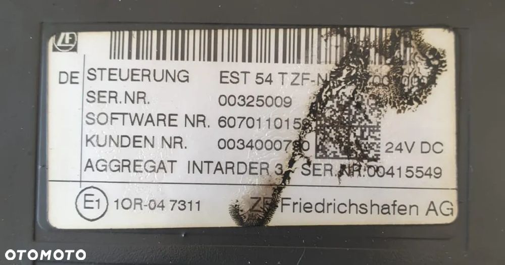 STEROWNIK RETARDERA INTARDERA EST 54 DAF XF106 6070010004 - 3