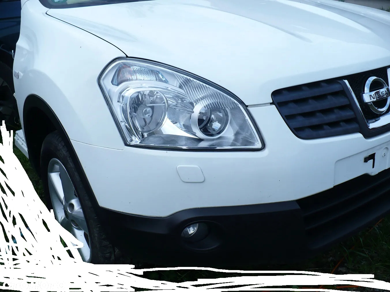 QASHQAI J10 MASKA ZDERZAK BLOTNIKI BIALY 326 EU. - 2