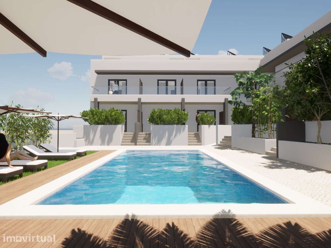 Moradia T4 nova em condomínio fechado com piscina - Grande imagem: 5/17