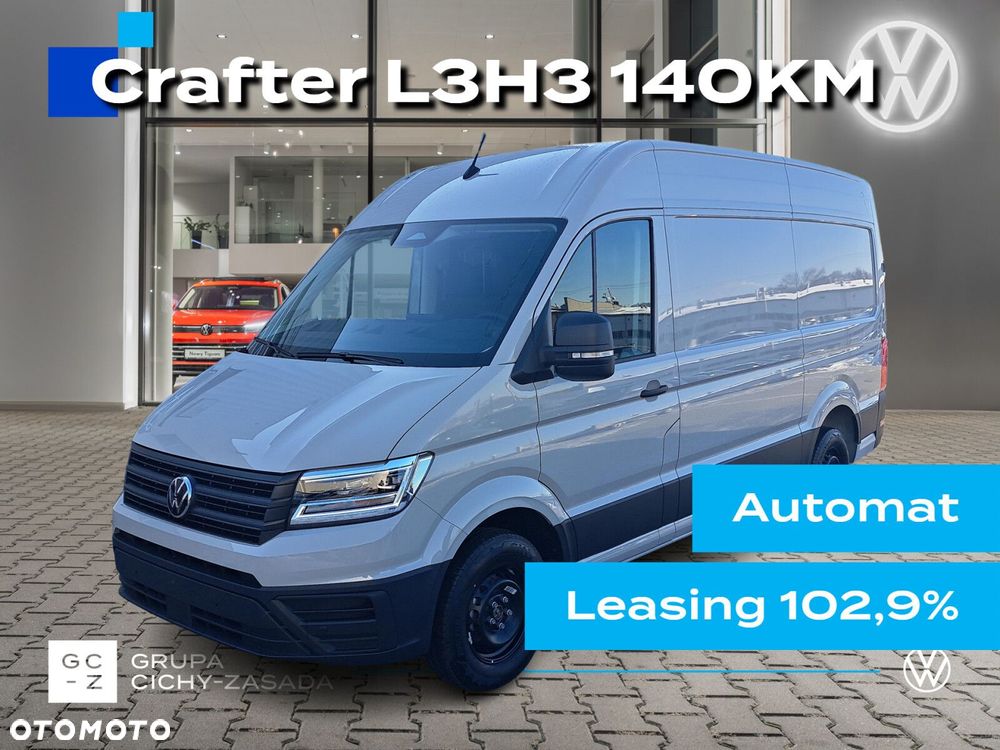 Volkswagen Crafter 35 Furgon z wysokim dachem silnik: 2,0 l EU6 SCR 140 KM / skrzynia biegów: Przedni napęd automatyczna 8-biegowa rozstaw osi: 3640 mm - 1