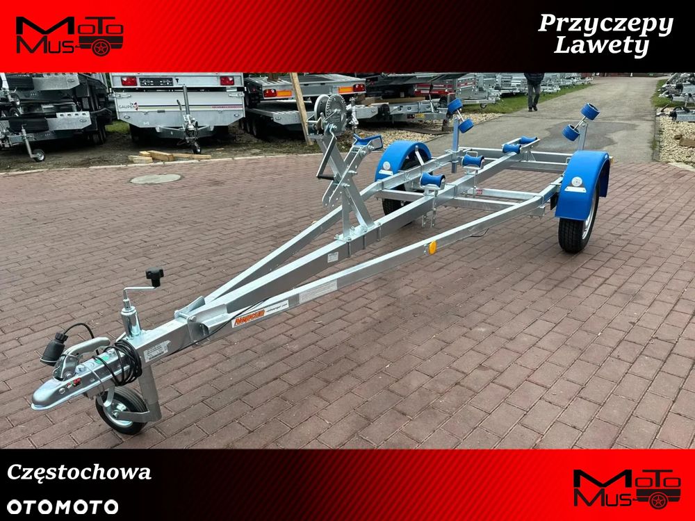 Neptun Przyczepa Neptun N7-17 NAVY 1 osiowa pod łodzie ponton do 5,5m - 1