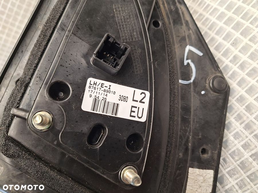 lusterko lewe hyundai i10 i 10 II 2013-2020 5pin 87617-b9010 europa orginal demontaz - 6