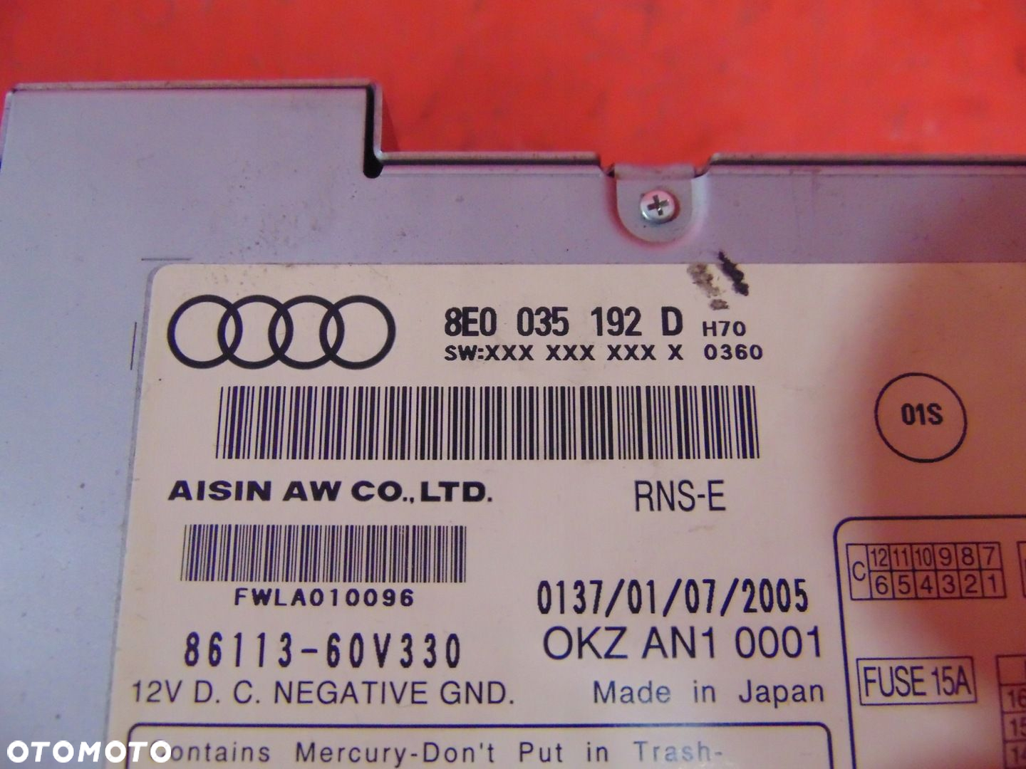 AUDI A4 B7 8E 8E2 B6 RADIO NAWIGACJA 8E0035192D - 4