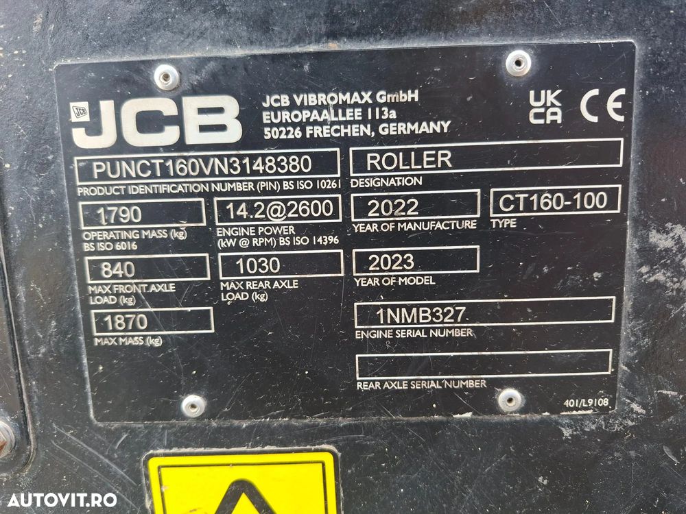 JCB CT 160-100 VIBROCOMPACTOR VIBROMAX - 27