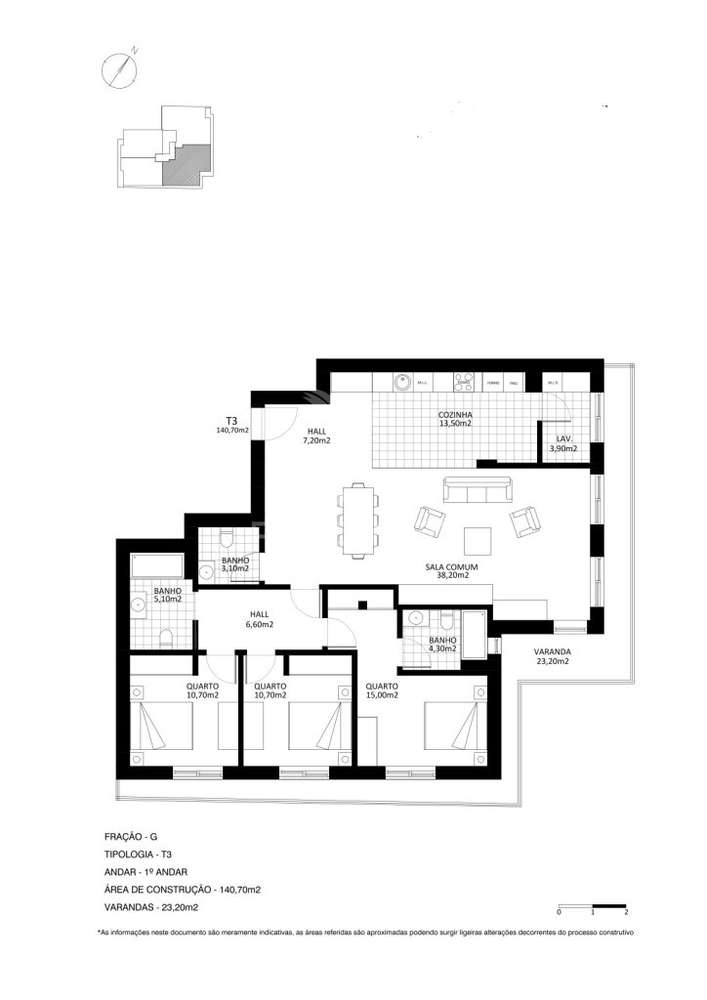 T3 Novo com duplo Lugar de Garagem - Grande imagem: 5/5