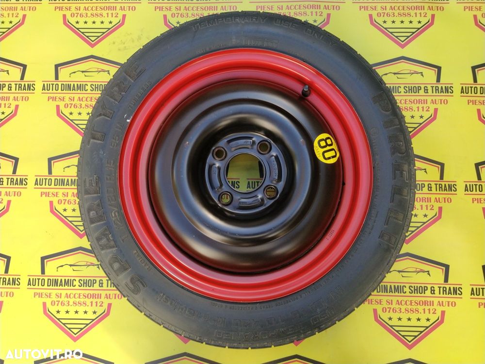 Roata de rezerva slim îngustă originala  Ford 125/80/15 4X108 - 1
