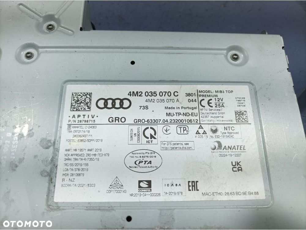 AUDI A7 C8 LIFT 23- MODUŁ CZYTNIK NAWIGACJI 4M2035070C - 4
