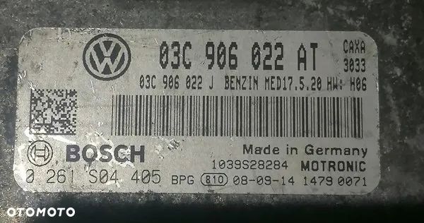 VW GOLF V - STEROWNIK KOMPUTER SILNIKA 03C906022AT, 0261S04405 - 2